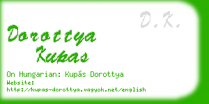 dorottya kupas business card